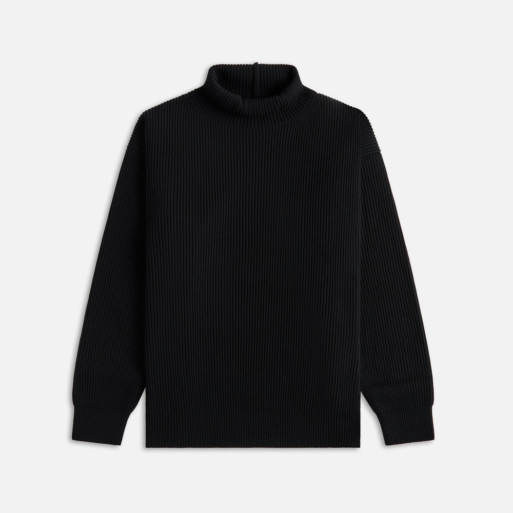 

Рубашка Auralee Super Fine Wool Rib Knit Turtleneck, черный