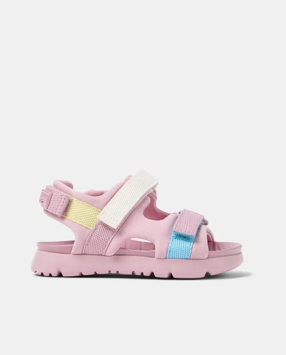 Сандалии для девочек Camper Oruga Sandal, асимметричные, розовый