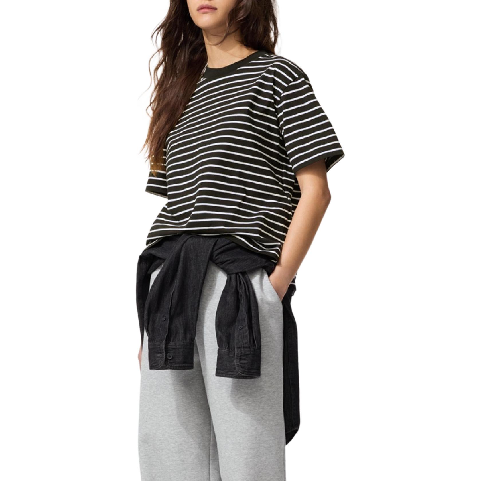 UNIQLO Футболка женская Black с круглым вырезом — фото 2