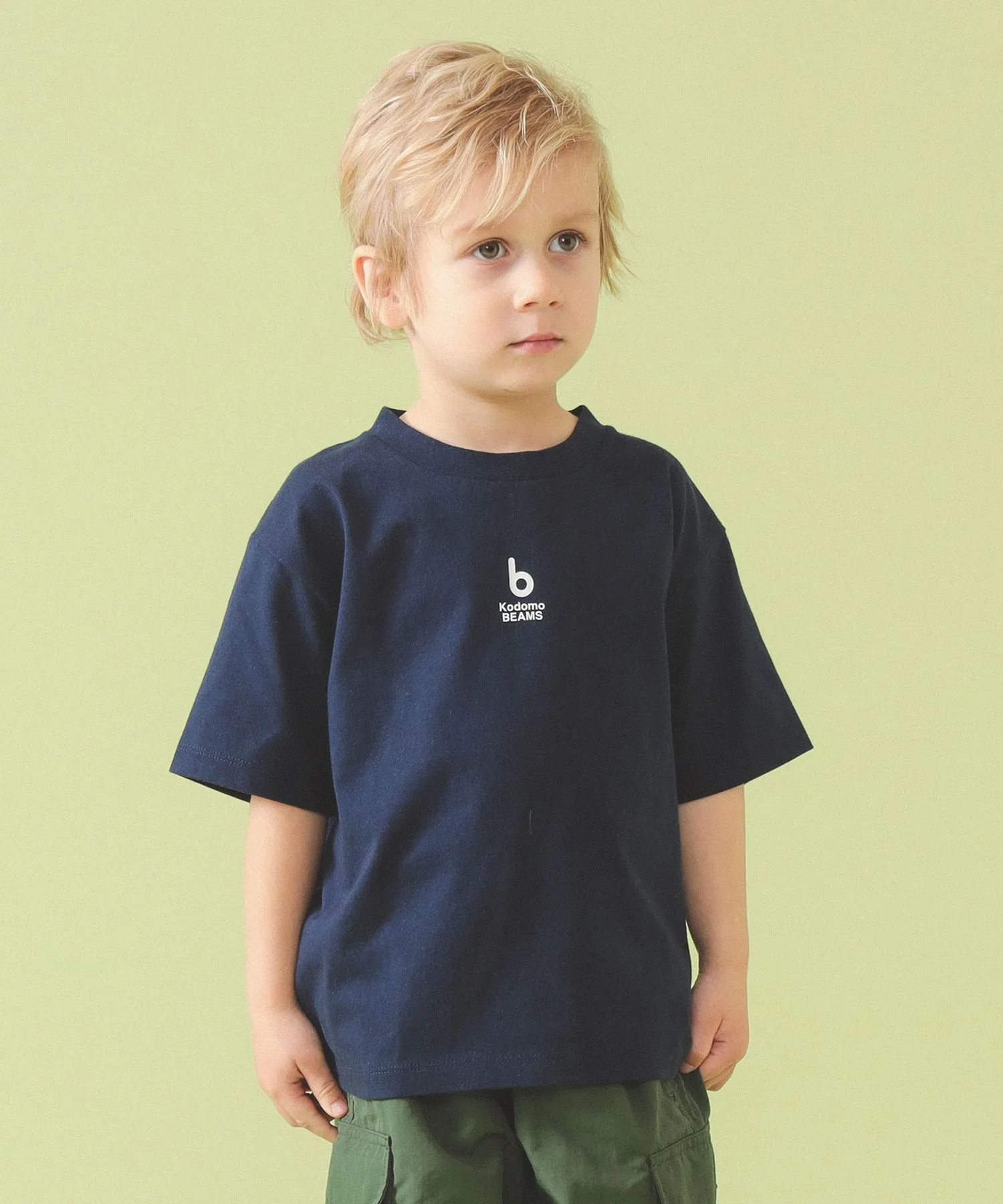 Футболка детская с принтом b logo Beams Kids синяя