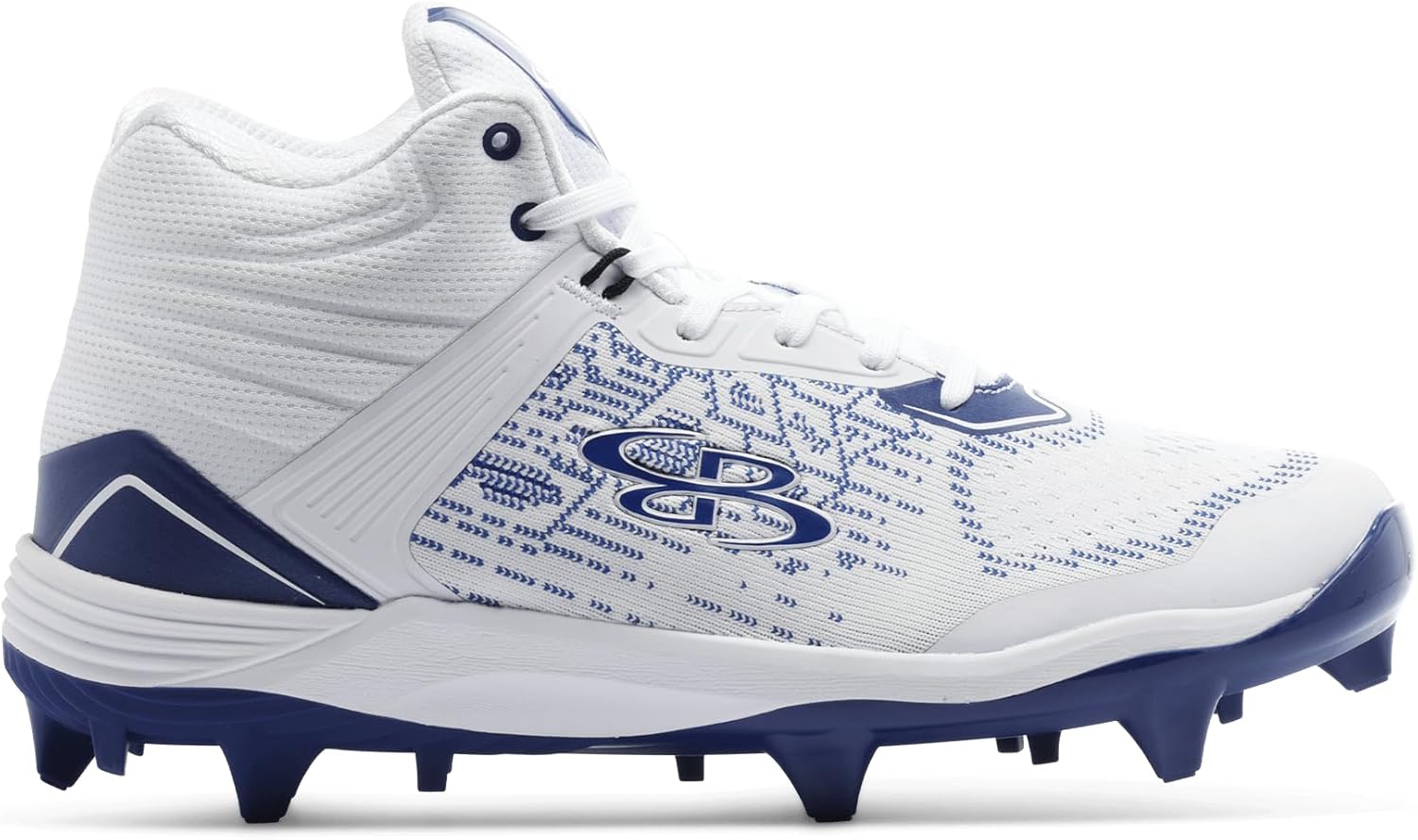 Бутсы Boombah Viper Pureknit для мужчин с формованной средней подошвой - Status - несколько цветовых вариантов - несколько размеров, белый/синий — фото 3