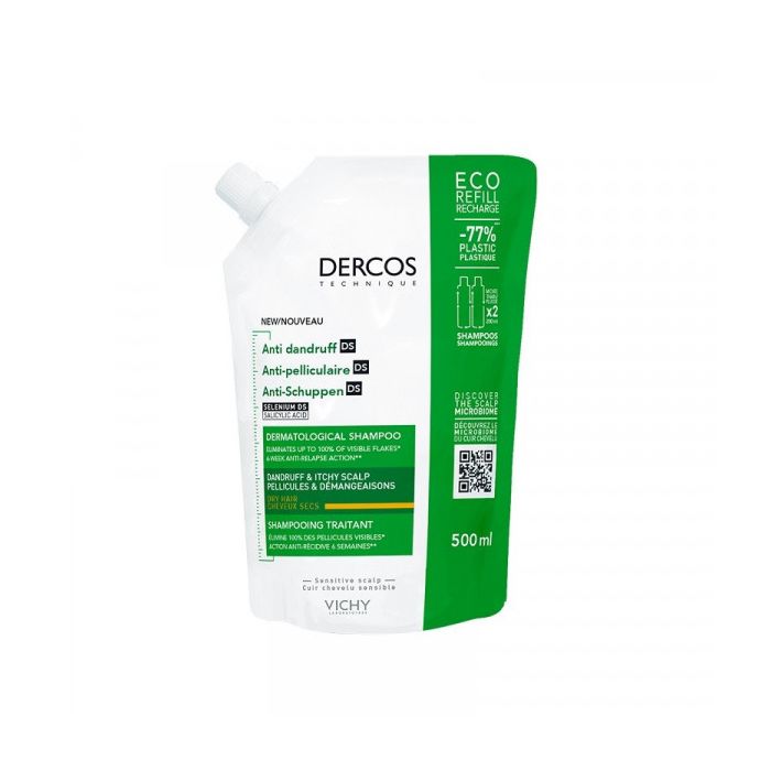 

Шампунь Dercos Technique Ecorefill Champú Anticaspa para Cabellos Secos Vichy, 500 ml