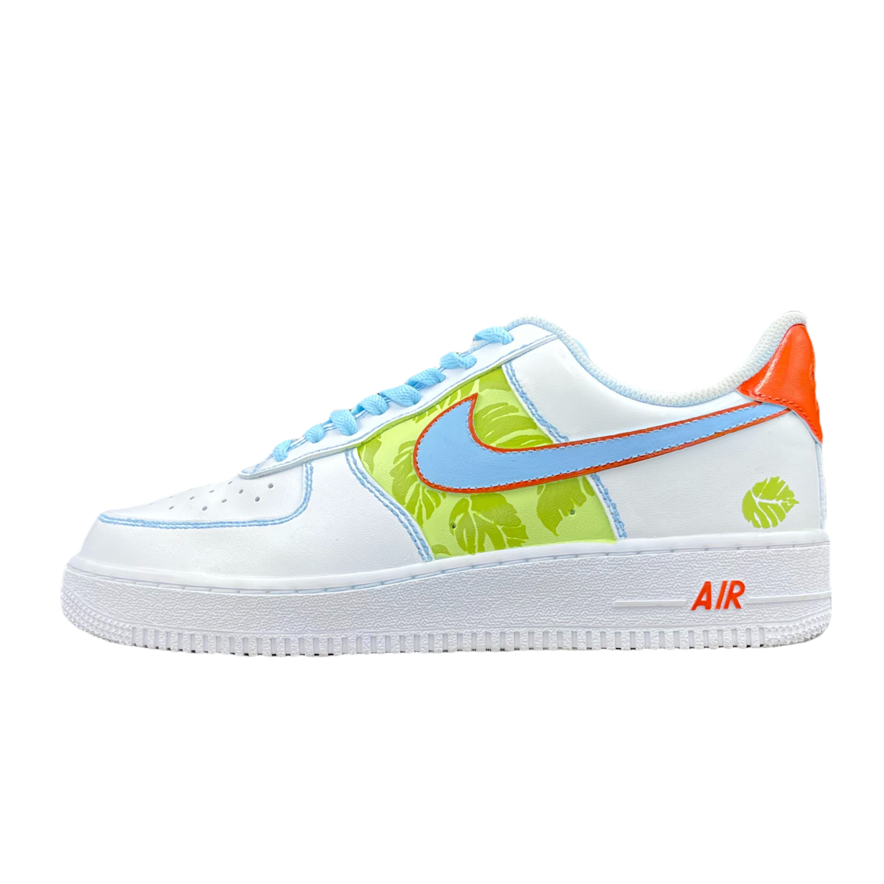 

Nike Кроссовки Air Force 1 с противоскользящим покрытием, износостойкие, низкие, мужские, белые, зеленые, синие
