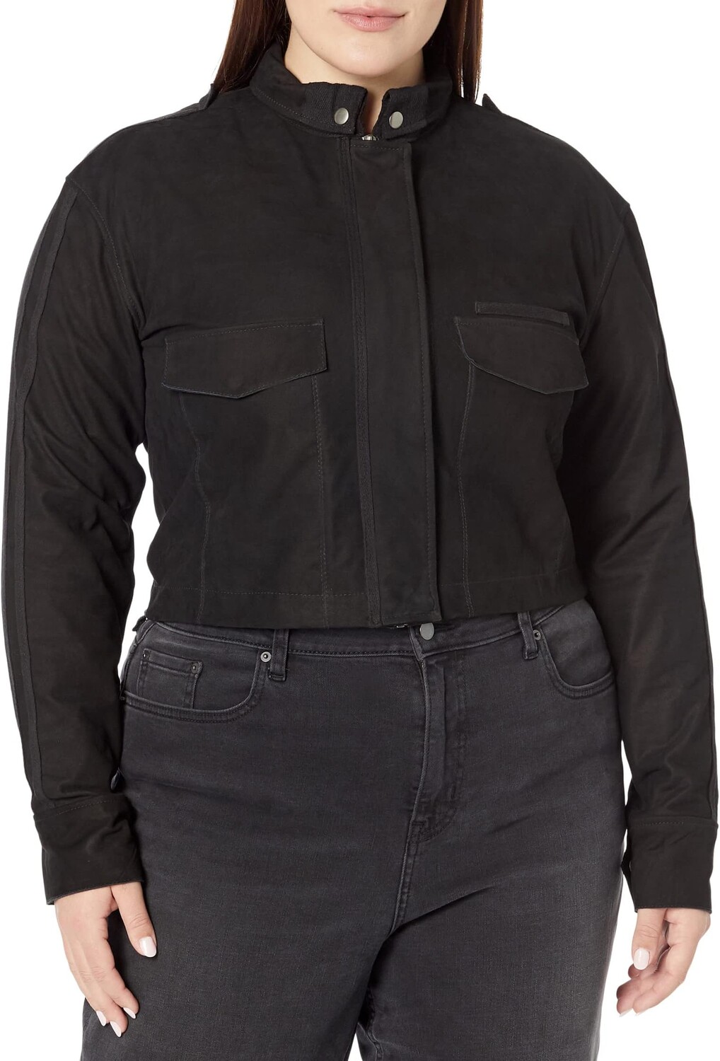 

Куртка jakett NEW YORK Christina Nubuck Leather, черный