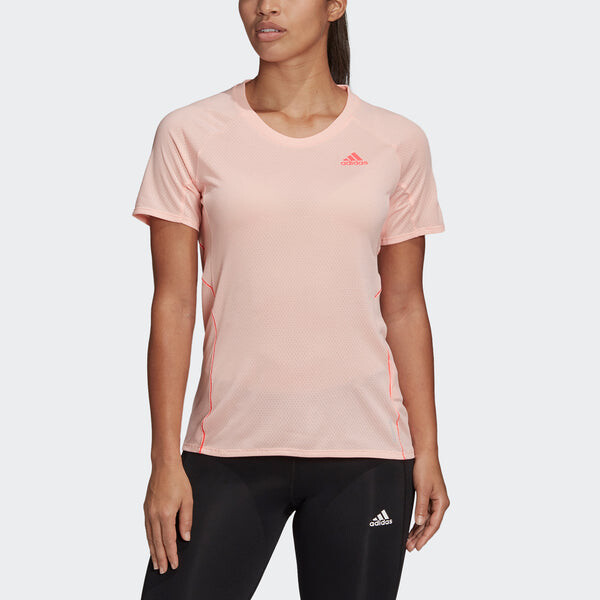 Футболка владеют футболкой Run Adidas, розовый — фото 3