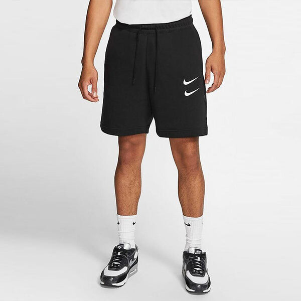 Шорты swoosh французский трикотаж короткие алфавитный принт повседневные спортивные шорты Nike, черный — фото 3
