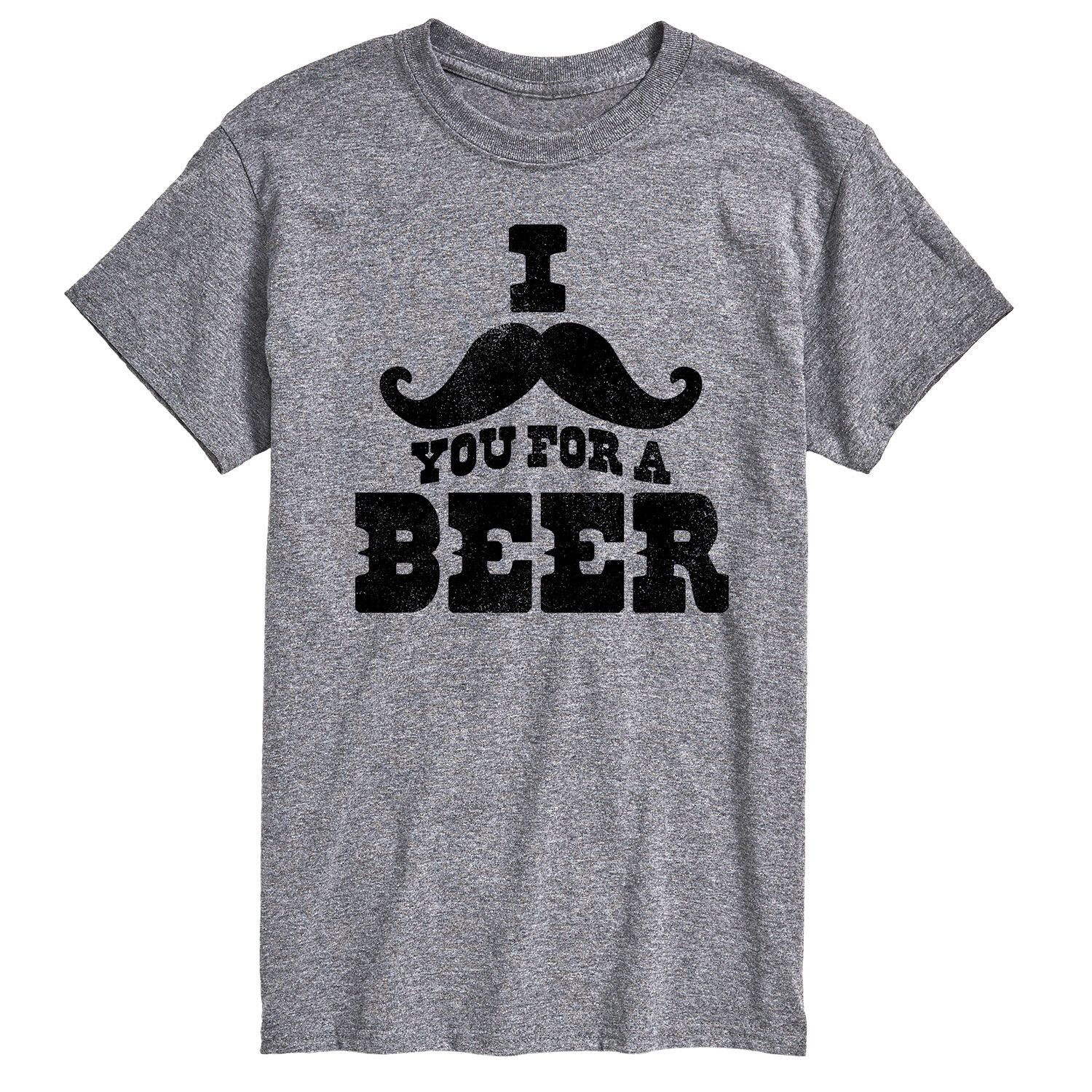 

Мужская футболка I Mustache You for a Beer Tee Licensed Character
