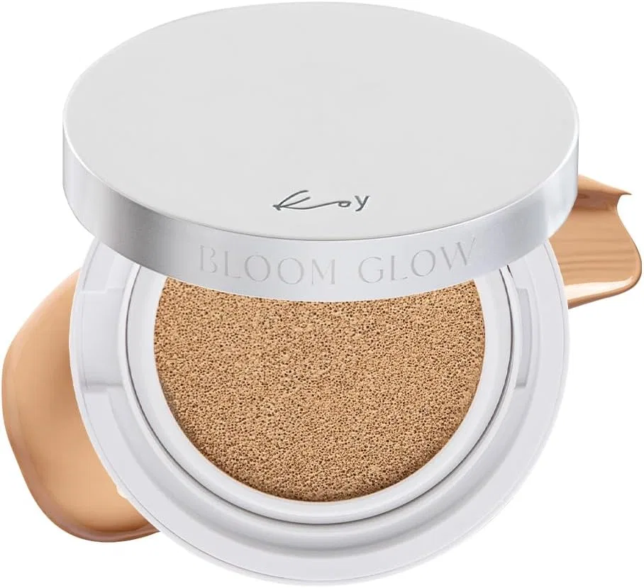 Тональная кушон-основа KOY Bloom Glow All-Day Silky Cushion 23N Neutral Beige, набор с рефиллом