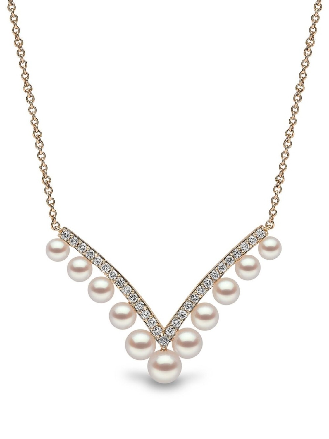 

Колье Sleek из желтого золота с жемчугом и бриллиантами Yoko London, золотой