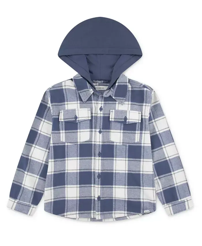 

Мальчиковая флисовая толстовка с капюшоном Abercrombie Kids, синий