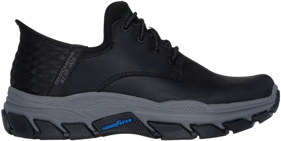 

Мужские слипоны Skechers USA Respected - Garrett из кожи с круглым носком и шнуровкой на резинке, черный