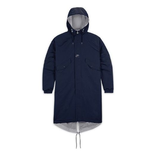 

Куртка Nike Air x Kim Jones Double-Sided Mid-Length Hooded Jacket Unisex Blue/White, белый