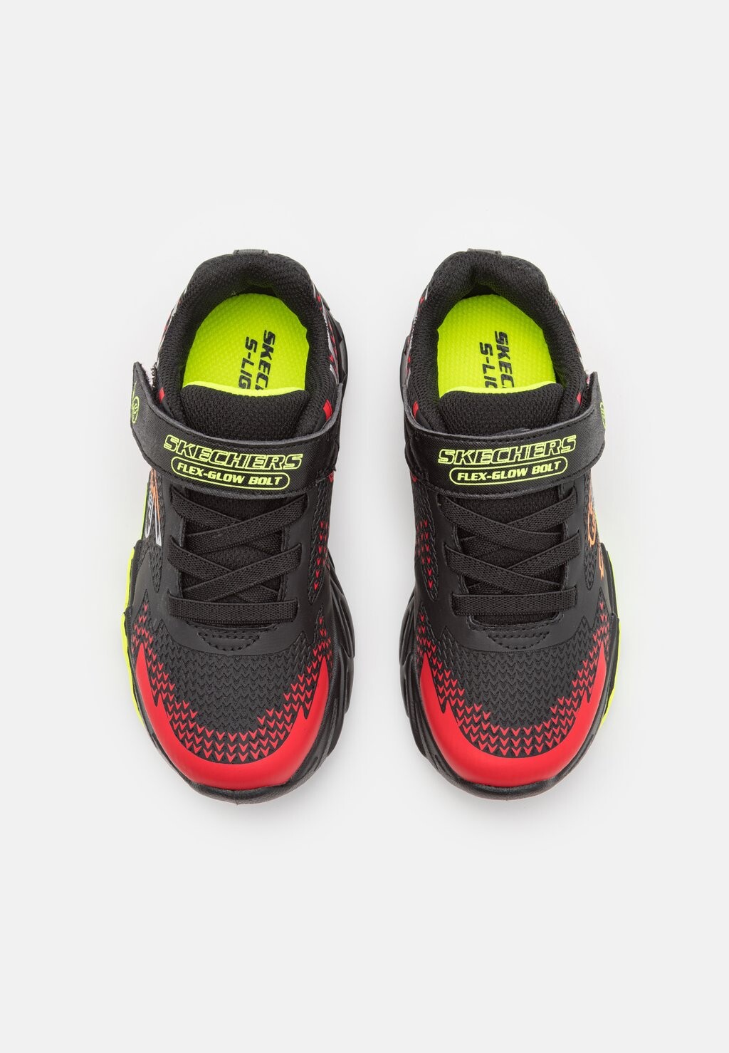 Кроссовки низкие FLEX-GLOW BOLT Skechers, цвет black/red/orange/yellow — фото 4