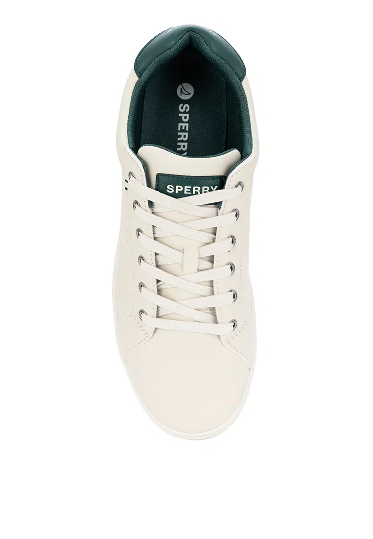 Мужские кожаные кроссовки Deck 90 Sperry, кремовый/зеленый — фото 4