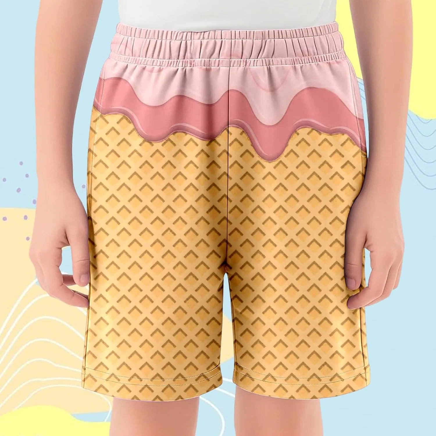 Шорты Active Shorts Ice Cream, светло-розовые — фото 2