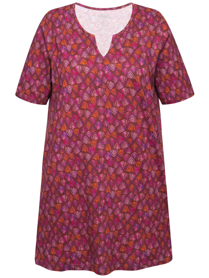 

Футболка Ulla Popken Longshirt, цвет aubergine
