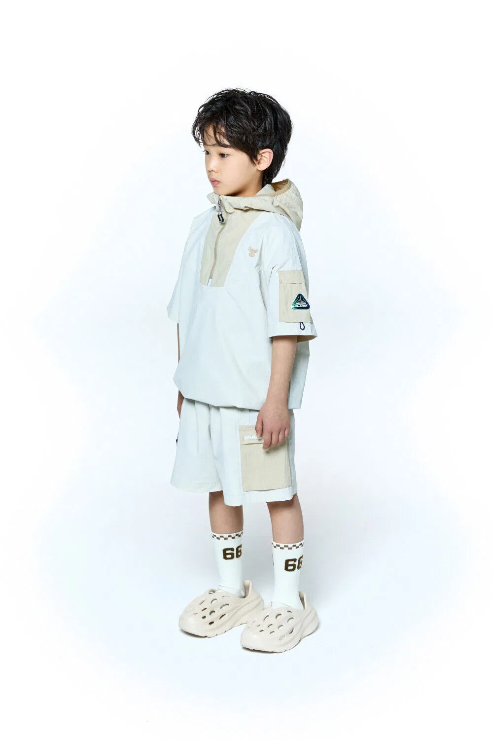 Детское худи Zeta Active Uniform песочного цвета от Children Of Planet — фото 3