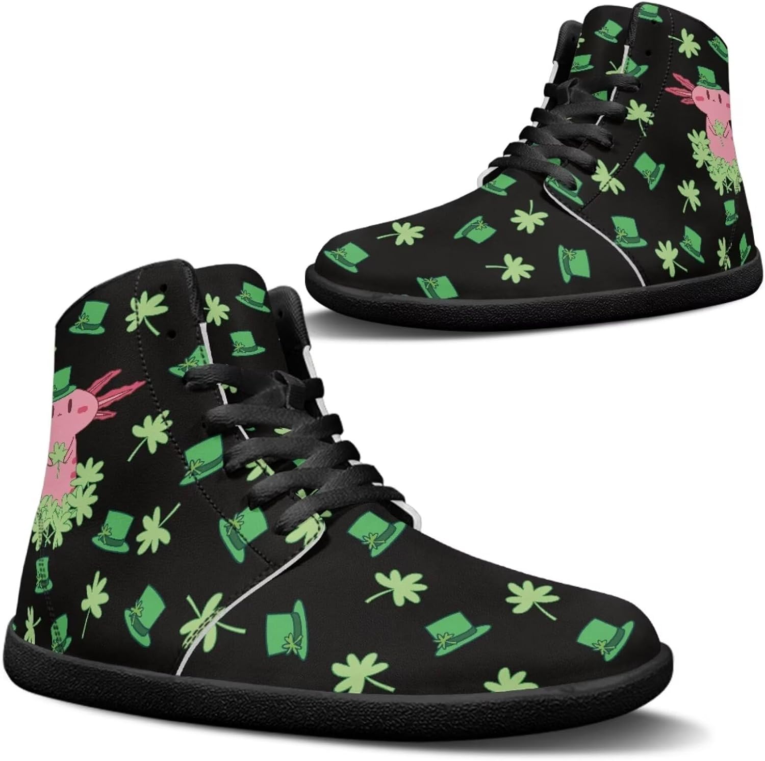 

Мужские высокие кеды Jeiento на День Святого Патрика, широкая модель, удобные повседневные ходовые туфли, Top Hat Salamander