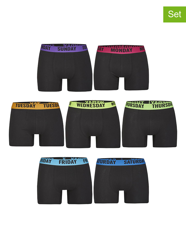 

Happy Shorts Комплект из 7 предметов: боксерские трусы черного/разноцветного цвета