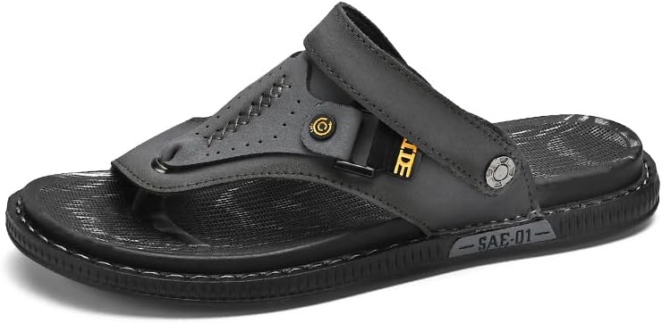 

Мужские пляжные сандалии Ручной работы Рыбацкие регулируемые повседневные прогулочные туфли Tsuukuie, серый