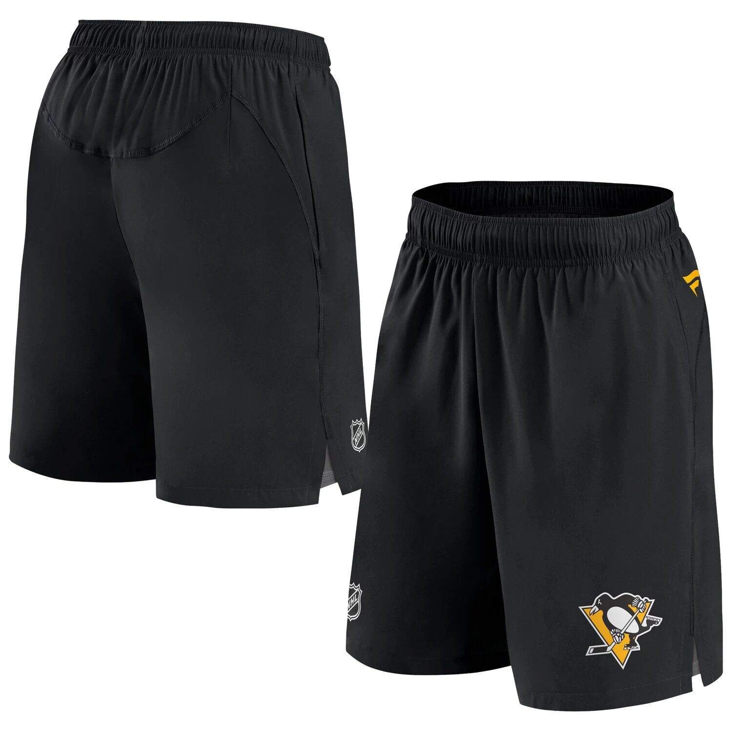 

Мужские фирменные черные шорты Fanatics Pittsburgh Penguins Authentic Pro Rink