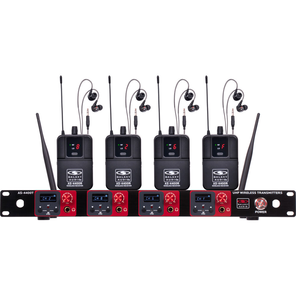 

Galaxy Audio AS-4400 Quad Wireless In-Ear UHF Monitor AS-4400M3