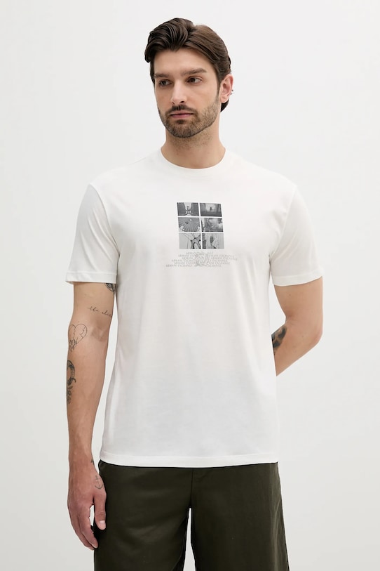 

Хлопковая футболка Armani Exchange, белый