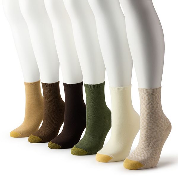 

Женские носки миди с клетчатой текстурой, 2 шт Goldtoe