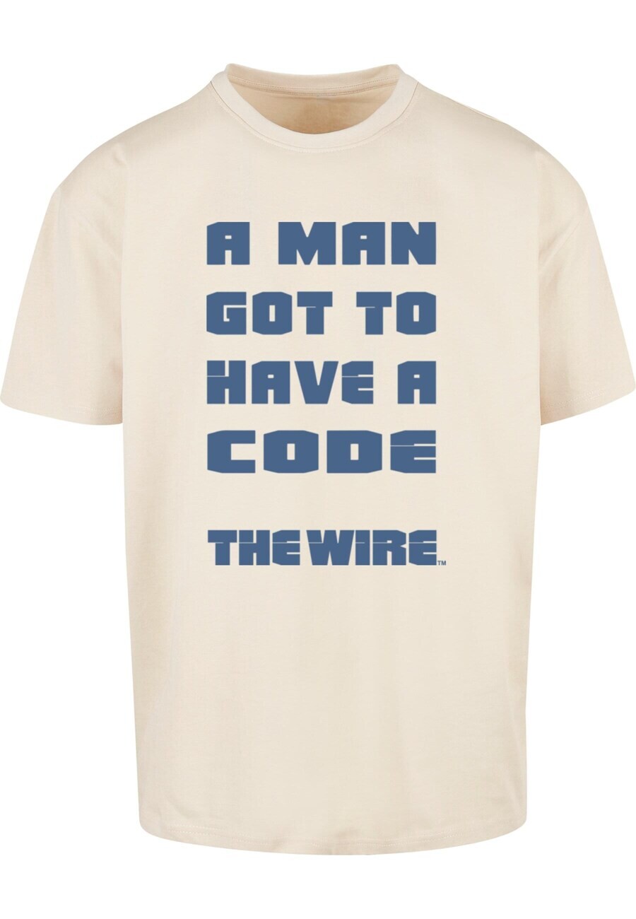 

Классическая футболка Merchcode Shirt The Wire A Man, светло-бежевый