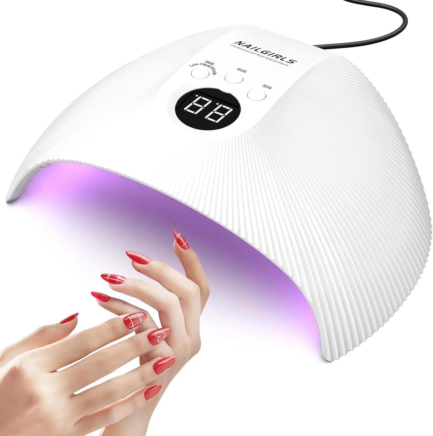 УФ LED лампа для гель-лака NAILGIRLS 75 Вт с таймером и автосенсором Nailgirls