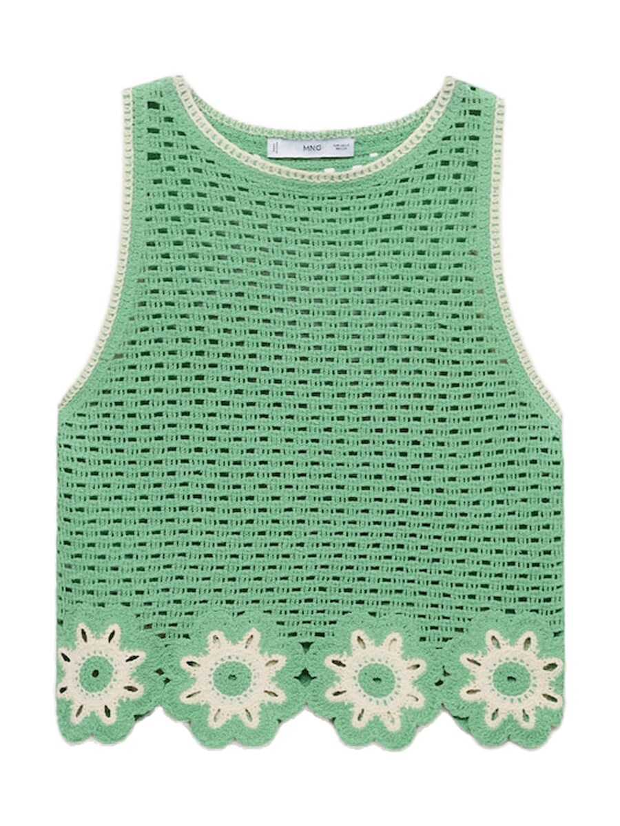 

Топ MANGO FLEUR, Light green