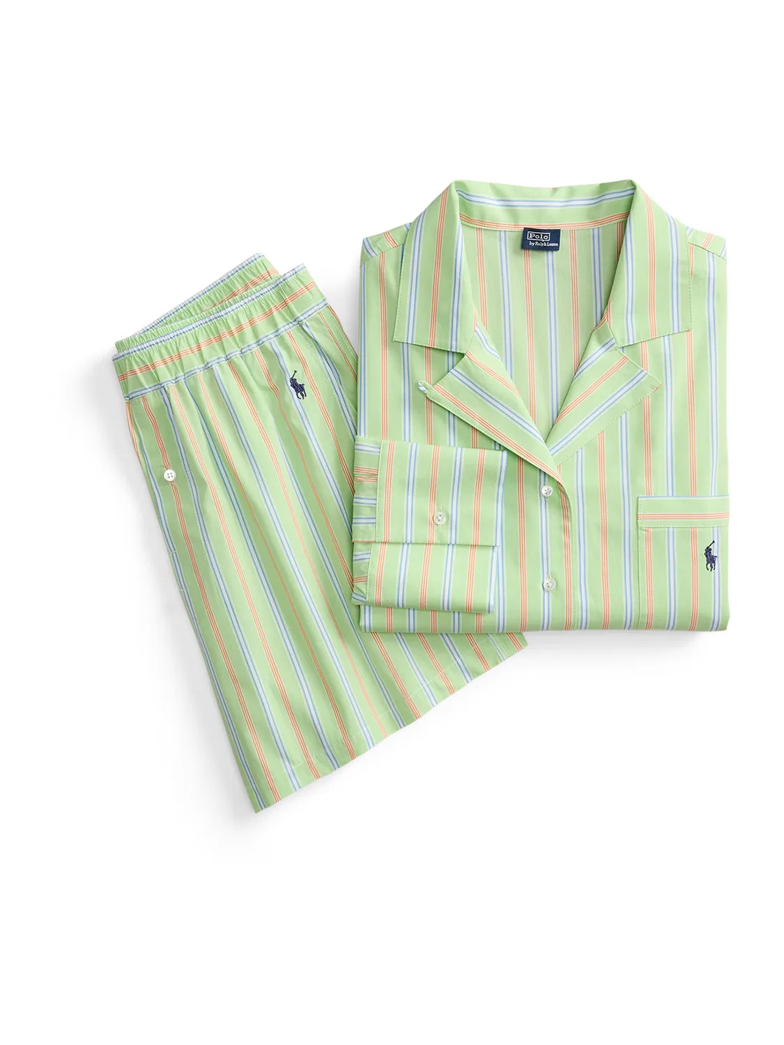 Пижама 'Рубашечная полоска' Polo Ralph Lauren, Light Yellow/Light Green — фото 2