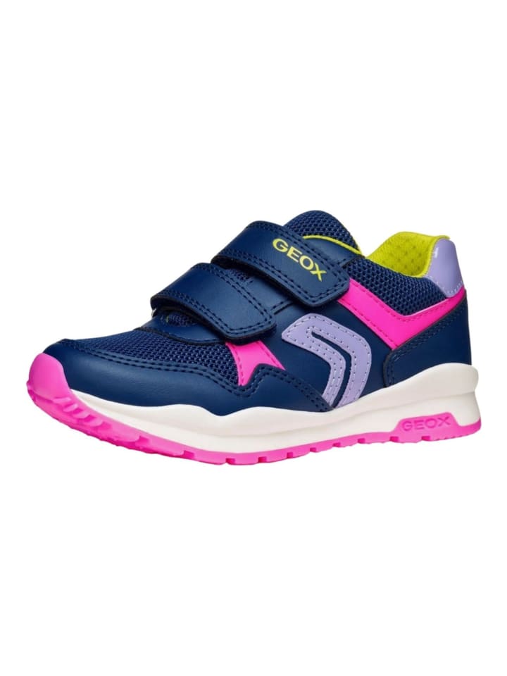 

Кроссовки на шнуровке Geox, цвет navy/pink