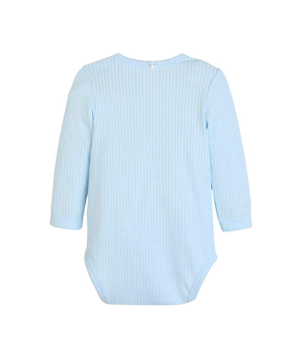 Боди с длинными рукавами и перфорацией Pison Eyelet Moimoln, blue — фото 2