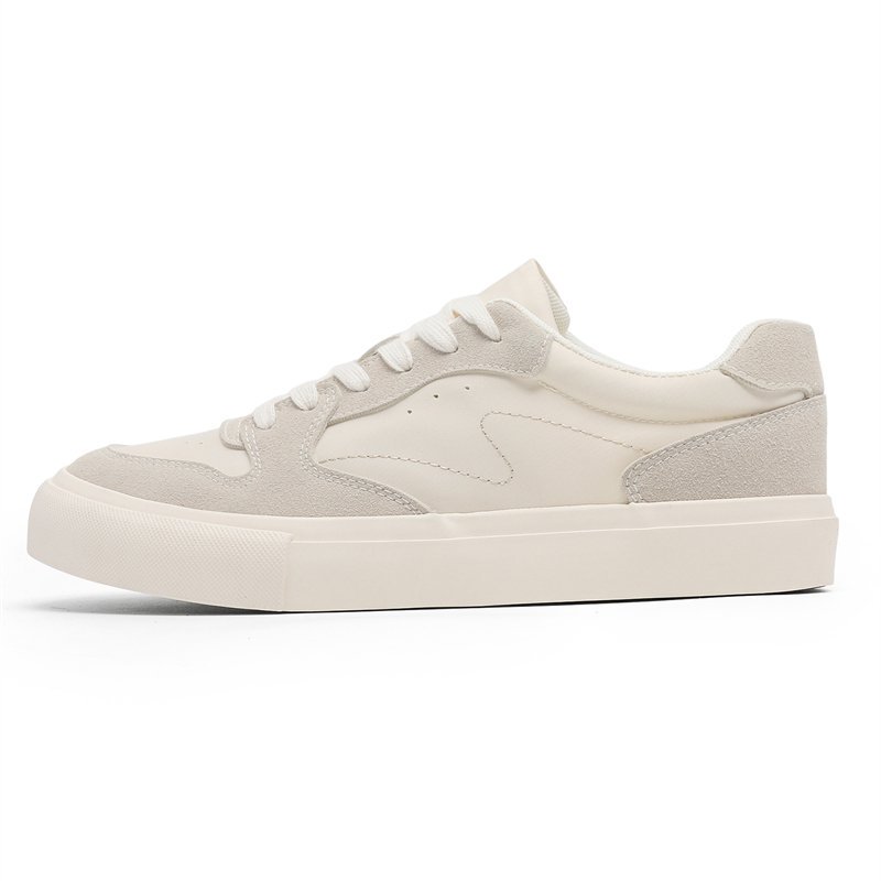 

T628 Низкие скейтерские кроссовки унисекс бежевые, цвет Beige