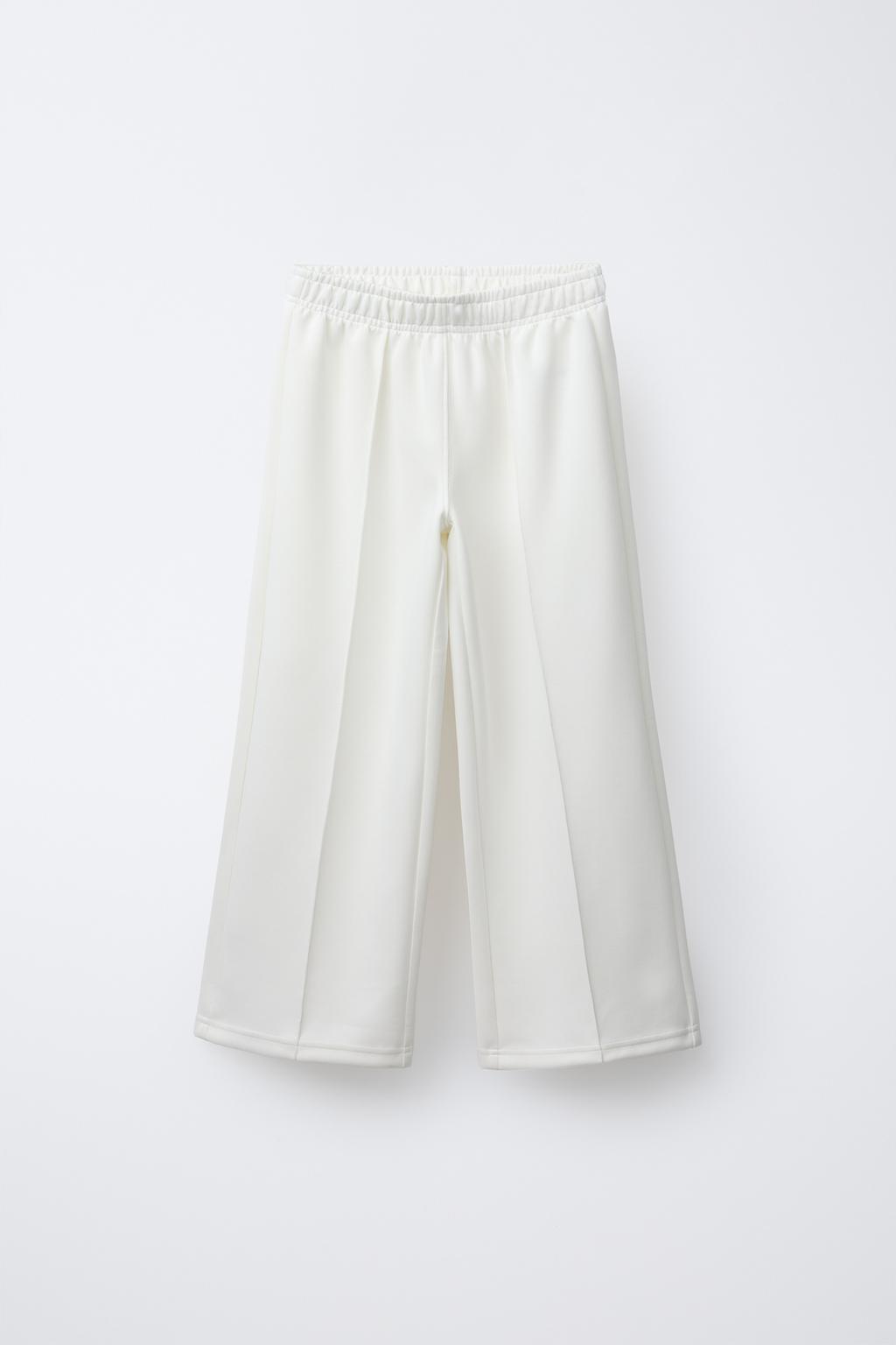 

Спортивные брюки с широкими штанинами ZARA, экрю