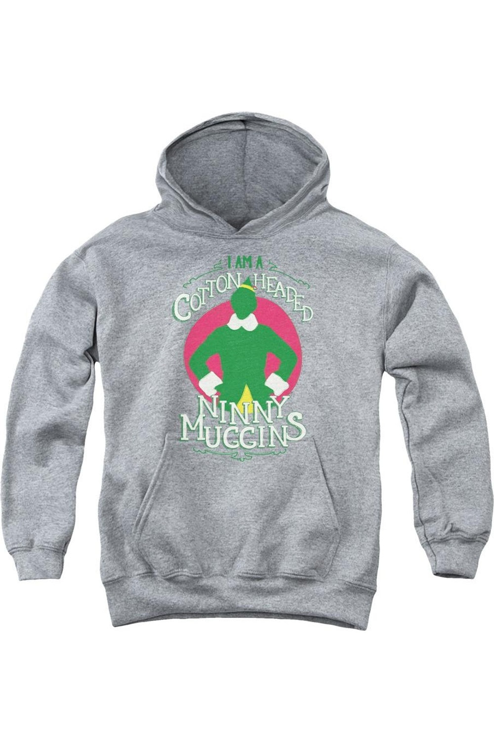 

Толстовка с капюшоном Elf Cotton Headed Youth Hooded . Gildan, Athletic Heather