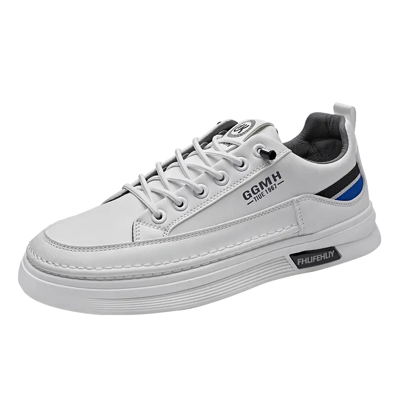 

M.M Party Скользоустойчивые износостойкие мужские лоу-топ скейтборд кроссовки белые, цвет White