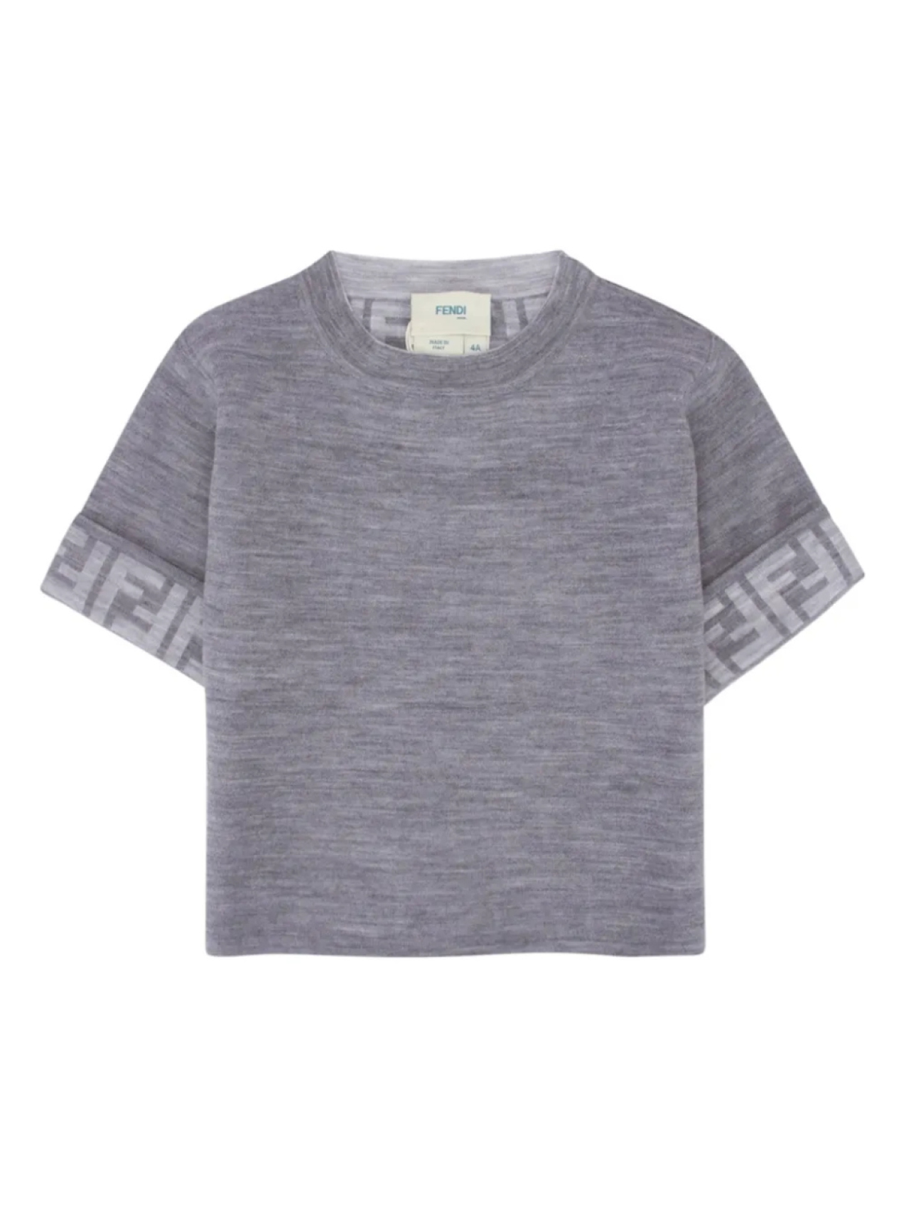 

Футболка с монограммой Fendi Kids, серый
