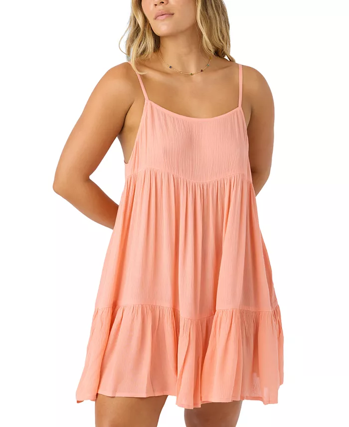 

Женское мини-платье Saltwater Solids Rilee Crinkle Cover-Up O'Neill, розовый