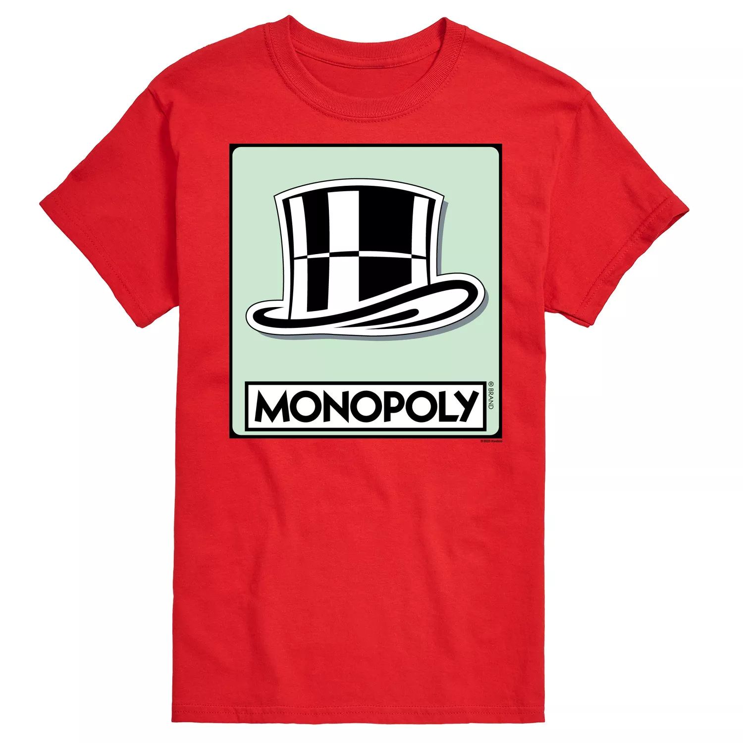 

Футболка с изображением жетона Big & Tall Monopoly Hat Licensed Character, красный