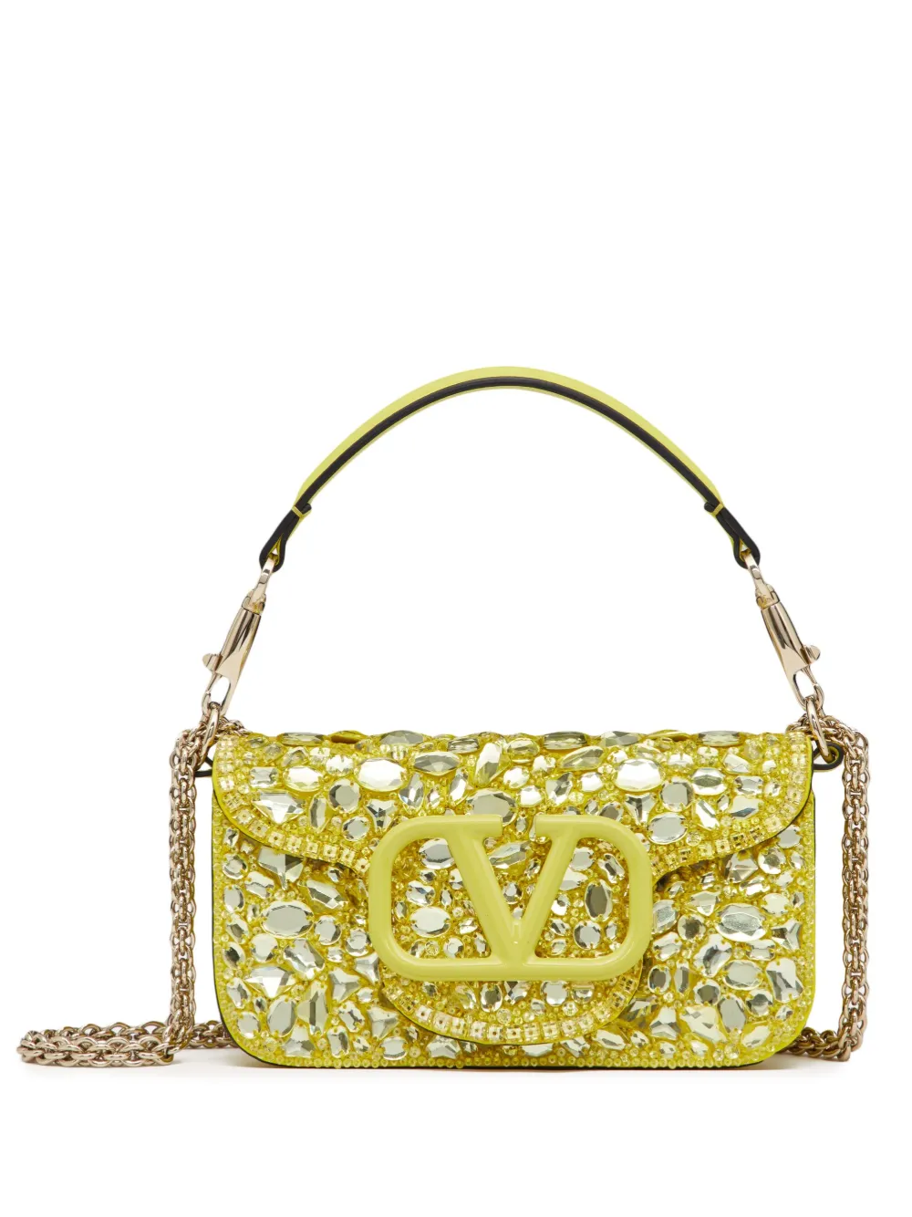 

Сумка на плечо с кристаллами Valentino Garavani, желтый