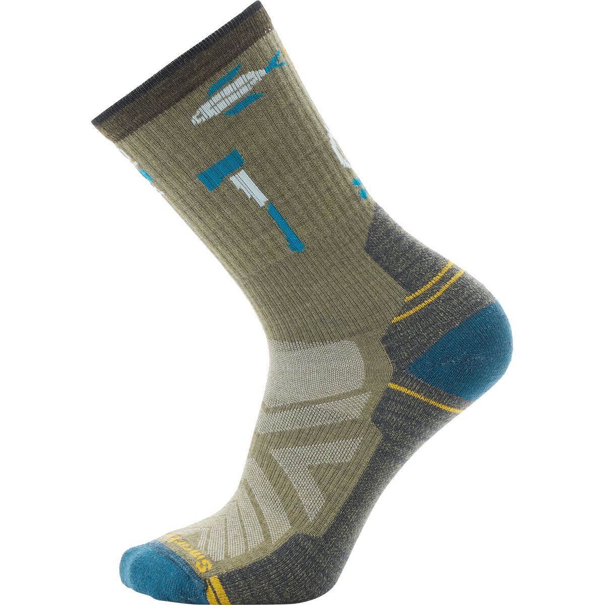 

Легкие походные носки с амортизацией Camp Gear Crew Smartwool, цвет winter moss