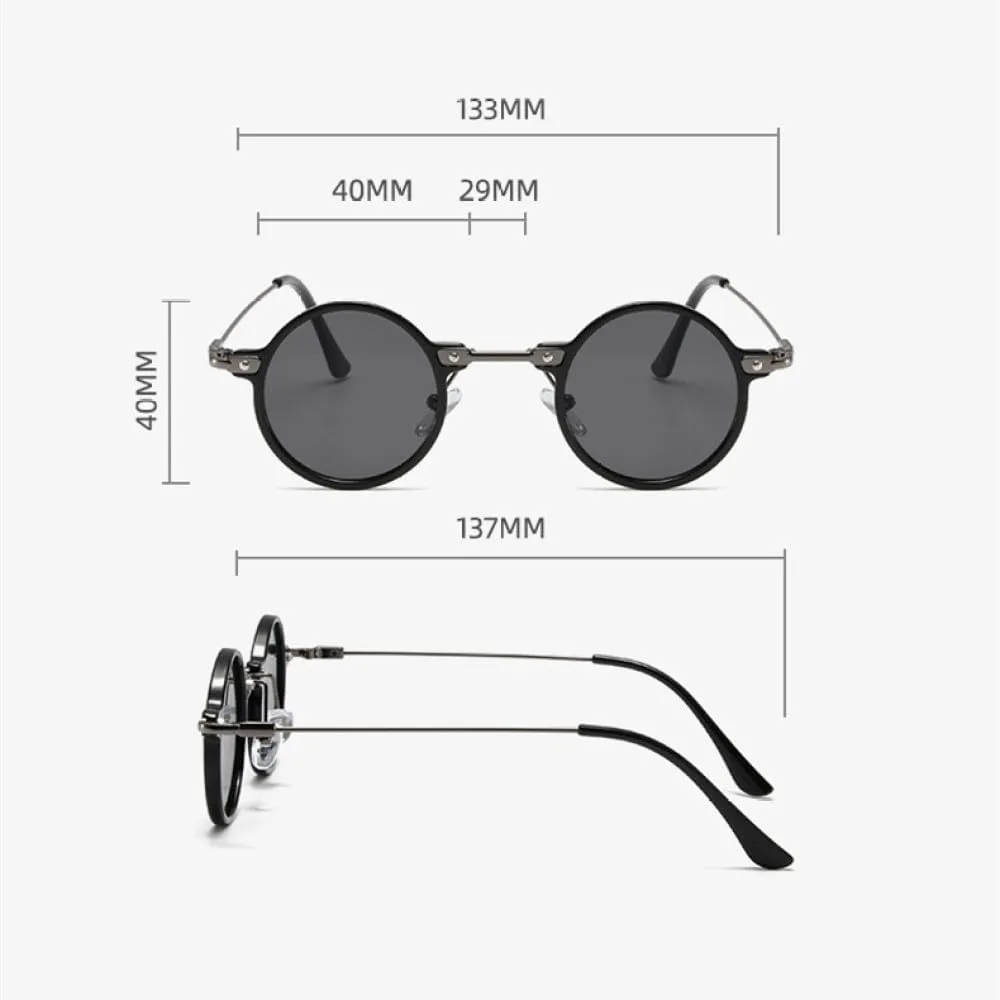 

Винтажные солнцезащитные очки в маленькой оправе 2027 года, стильные, для мужчин и женщин, в стиле хип-хоп, с зелеными и желтыми линзами MTZJH, Leopard Clear