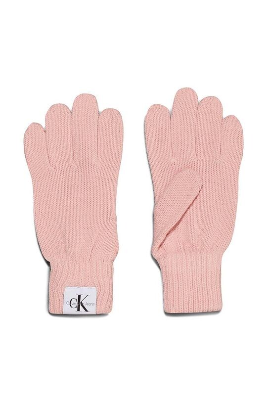 

Детские перчатки Calvin Klein Jeans, розовый