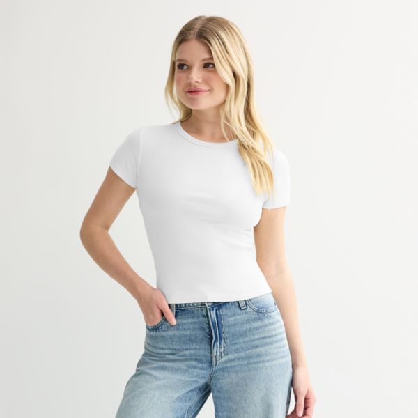 

Облегающая футболка для подростков Baby Tee So, белый