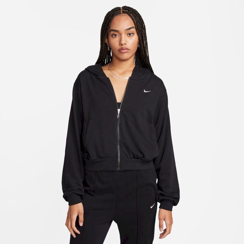

Женская спортивная толстовка с капюшоном, холодная махровая ткань Nike, черный
