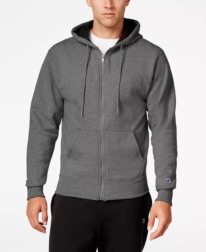 

Мужская толстовка с молнией Powerblend Fleece Champion, серый
