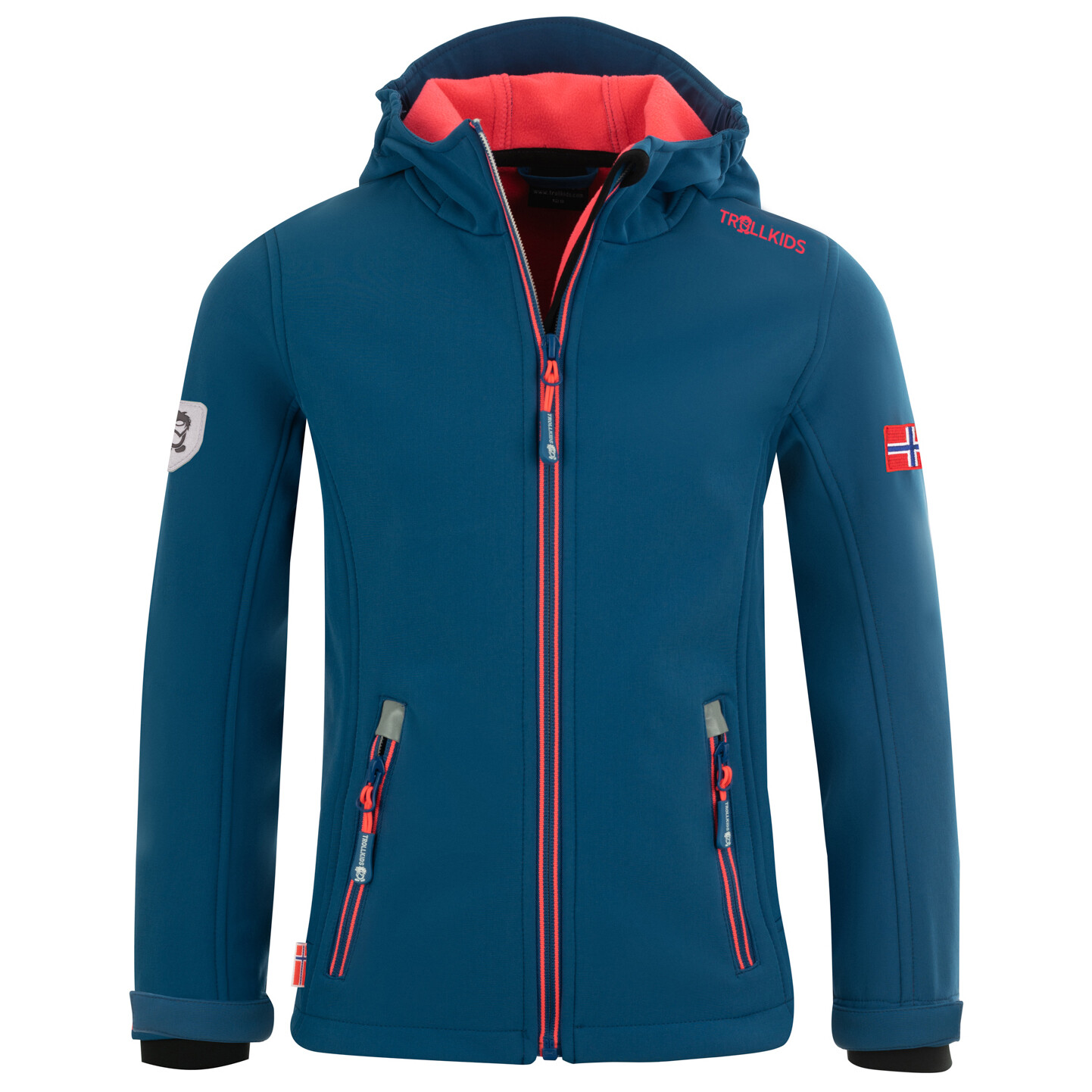 

Куртка из софтшелла Trollkids Girl's Trollfjord, цвет Midnight Blue/Coral