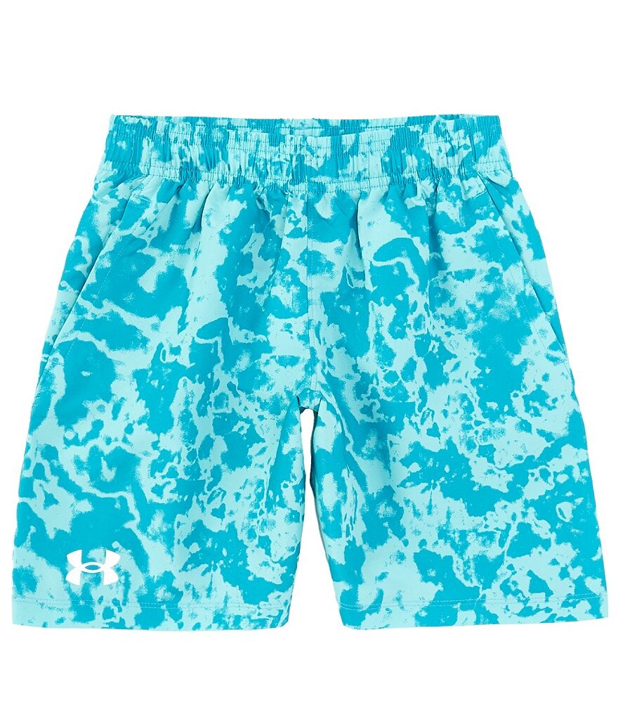 

Тканые шорты с принтом Under Armour Big Boys 8–20, синий
